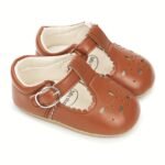 Lively & Cheerful Baby Girls Mary Jane Shoes Cute Wedding Dress Crib Shoes Prewalker Shoes - Image 13