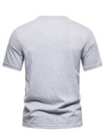 Men'S Casual Summer Short Sleeve T-Shirt - Solid Color Round Neck Breathable Tee, Regular Fit For Casual Attire, Hand Wash Or Dry Clean, Smooth Texture - Image 7
