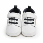 Lively & Cheerful Toddler Sneakers - Soft Sole Non-Slip Closure, Breathable Fabric Lining, All-Season Casual Shoes For Babies 0-1 Years, Beige/White/Navy Blue, Baby Shoes, Infant Footwear, Modern Toddler Footwear, Durable Rubber Sole - Image 13