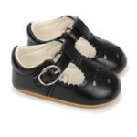Lively & Cheerful Baby Girls Mary Jane Shoes Cute Wedding Dress Crib Shoes Prewalker Shoes - Image 14