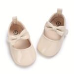 Baby Girls Cute Bow Tie Decored Slip On Mary Jane Shoes, Toddlers Outdoor Walking Shoes - Image 12