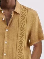 Plus Size Men'S Squares Print Shirt Oversized Short Sleeve Shirt For Summer, Men'S Clothing - Image 10