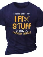 Men'S Short-Sleeved T-Shirt Simple English - Image 2