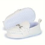 Casual Solid Color Slip On Sneakers For Baby Boys, Lightweight Non-Slip Walking Shoes For Spring And Autumn - Image 4