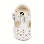Lively & Cheerful Baby Girls Mary Jane Shoes Cute Wedding Dress Crib Shoes Prewalker Shoes - Image 6