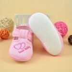 Cute Heart Comfortable Sneakers For Baby Girls, Lightweight Non Slip Shoes For Indoor Outdoor Walking, Spring And Autumn - Image 3