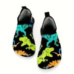 Dinosaur Print Quick Dry Slip On Water Shoes, Casual Outdoor Walking Shoes - Image 2