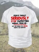 Men'S Short-Sleeved T-Shirt Simple English - Image 4