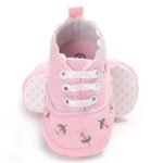 Cute Embroidered Flower Soft Bottom Shoes For Baby Girls, Lightweight Comfortable Walking Shoes For All Seasons - Image 8