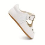 Lively & Cheerful Baby Girls Mary Jane Shoes Cute Wedding Dress Crib Shoes Prewalker Shoes - Image 8