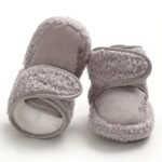 Cozy Beige Baby Ankle Boots With Heart Design - Soft, Warm, And Comfortable Winter Shoes For Infants, Round Toe, Closure, And Plush Lining, Baby Winter Boots - Image 7