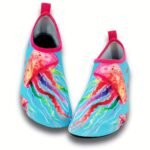Toddler Girls Cute Colorful Fish Scale Print Breathable Casual Slip On Water Shoes, Outdoor Lightweight Quick Dry Non-Slip Beach Aqua Socks For Summer - Image 6
