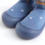 Adorable Lion Cartoon Slip-On Sock Shoes For Baby Boys - Soft, Breathable With Non-Slip Rubber Sole - Light Blue With Yellow Accents, Paw Print Design - Perfect For First Walkers, Indoor Play, Spring & Autumn, Baby Boy Shoes - Image 8