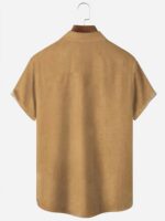 Plus Size Men'S Squares Print Shirt Oversized Short Sleeve Shirt For Summer, Men'S Clothing - Image 4