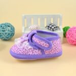 Cute Bowknot Polka Dot Sneakers For Baby Girls, Lightweight Non Slip Shoes For Indoor Outdoor Walking, Spring And Autumn - Image 4
