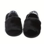 Willsy Slip-On Moccasin-Style Plush Baby Shoes - Soft Pastel & Neutral Colors (Pink, Purple, White, Beige, Brown) | All-Season Indoor/ Footwear For To 1 Year Olds | Comfortable Slip-Resistant Sole & Easy-Clean Design | Elegant Floral Pattern & Plush Lining | Ideal For Everyday & Formal Events | & | Durable Fabric, Childrens Slippers - Image 13