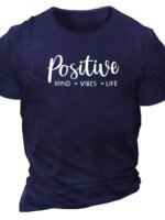 Men'S Short-Sleeved T-Shirt Simple English - Image 5