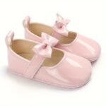 Baby Girls Cute Bow Tie Decored Slip On Mary Jane Shoes, Toddlers Outdoor Walking Shoes - Image 10