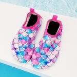 Toddler Girls Cute Colorful Fish Scale Print Breathable Casual Slip On Water Shoes, Outdoor Lightweight Quick Dry Non-Slip Beach Aqua Socks For Summer - Image 12