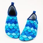 Toddler Girls Cute Colorful Fish Scale Print Breathable Casual Slip On Water Shoes, Outdoor Lightweight Quick Dry Non-Slip Beach Aqua Socks For Summer - Image 8