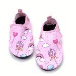 Cute Cartoon Toddler Water Shoes With Closure - Lightweight Quick-Dry Breathable Fabric & Non-Slip Tpr Sole For Beach, Pool, Outdoor Summer Activities - Pink Girls & Boys Aqua Socks, Beach Wear | Fun Pattern Footwear | Adjustable Strap Footwear, High Quality Shoes - Image 11