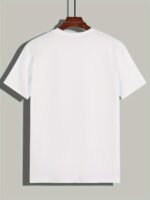 Men'S Casual Black & White Lion Graphic T-Shirt - Short Sleeve, Round Neck, Comfortable Polyester Blend, Summer Style, Versatile For Casual Attire, Everyday Tshirt | Graphic Tee | Durable Print - Image 7