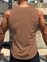 Plus Size Men'S Quick-Dry Breathable Gym Tank Top - Moisture-Wicking Sleeveless Workout Shirt For Basketball & Summer Sports, Regular Fit Round Neck Athletic Muscle Tee, Casual Sportswear | Sleeveless Shirt | Smooth Texture, Gym Clothes, Plus Size - Image 7