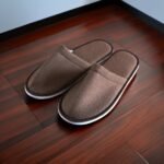 Popular Choice 1 Pair Men'S Casual Slippers - Solid Color, All-Season Indoor Shoes With Round Toe, Faux-Suede Upper, Eva Sole, Non-Slip Slip-On Design For Hotel And Home Use - Image 2