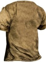 Men'S Vintage 3D Digital Graphic T-Shirt - Distressed Armor Of God Religious Design With Ephesians 6:11 Scripture, Casual Short Sleeve Round Neck Tee, Machine Washable All-Season Comfort Fit, Vintage T Shirts, Bold Printed Shirt, Comfortable Clothing, Plus Size - Image 2
