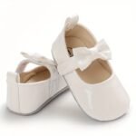 Baby Girls Cute Bow Tie Decored Slip On Mary Jane Shoes, Toddlers Outdoor Walking Shoes - Image 5