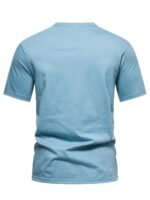 Men'S Casual Summer Short Sleeve T-Shirt - Solid Color Round Neck Breathable Tee, Regular Fit For Casual Attire, Hand Wash Or Dry Clean, Smooth Texture - Image 8