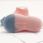 Adorable Lion Design Baby & Toddler Slip-On Sock Shoes - Non-Slip Rubber Sole, Breathable Fabric, Light Blue With Brown & White Accents, Perfect For Indoor Play, All Seasons, Baby Shoes - Image 4