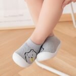 Adorable Bear Design Slip-On Sneakers For Babies & Toddlers - Lightweight, Breathable Mesh Fabric With Rubber Sole, Soft & Comfortable Low-Top Shoes For Boys & Girls, Baby Walking Shoes | Breathable Toddler Socks | Rubber Sole Shoes, Toddler Shoes - Image 3