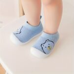 Adorable Bear Design Slip-On Sneakers For Babies & Toddlers - Lightweight, Breathable Mesh Fabric With Rubber Sole, Soft & Comfortable Low-Top Shoes For Boys & Girls, Baby Walking Shoes | Breathable Toddler Socks | Rubber Sole Shoes, Toddler Shoes - Image 4