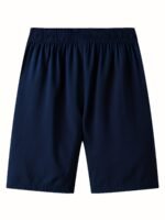 Plus Size Men'S Casual Elastic Drawstring Plain Color Sports Short Pants, Oversized Running Fitness Shorts Quick-Drying Breathable - Image 8