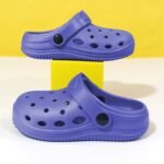 Boys' All-Season Soft Eva Clog Slippers - Slip- Arch & Breathable Round-Toe Design, Lightweight Indoor/ Shoes With Cushioned Insole, Multi-Color Options (, , White, Black, Navy, Brown) For Home, Play & Casual Attire - Ideal For Kids' Casual & Formal Events - Image 9