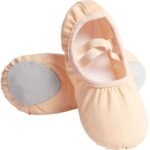 Girls' Soft Sole Ballet Dance Slippers - Lightweight Breathable Fabric Upper With Embroidered Design, Genuine Leather Sole For Spring/Summer Practice & Performance, Ballet Shoes, Performance Footwear, Decorative Embroidery, Durable Dance Footwear, Ballet Shoe For Girl, Ballet Shoes For Girls, Ballerina Shoe Girl - Image 10