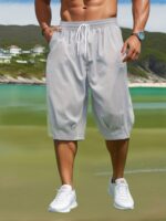 Plus Size Men'S Solid Casual Fashion Capris Pants For Spring/Autumn, Men'S Clothing - Image 9