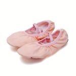 Elegant Solid Color Slip On Ballet Shoes For Girls, Anti Slip Soft Sole Dancing Shoes For Practice Performance, All Seasons - Image 4