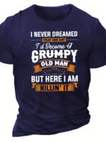 Men'S Short-Sleeved T-Shirt Simple English - Image 7