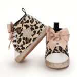 Casual Leopard Comfortable Sneakers For Baby Girls, Lightweight Non Slip Shoes For Indoor Outdoor Walking - Spring Fall - Image 2