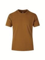 Men'S Combed Cotton T-Shirt - Pre-Shrunk Heavyweight Jersey, Lime Green Solid Color, Round Neck Short Sleeve, All-Season Casual & Formal Wear, Machine Washable, Vibrant Neon Glow, Comfortable Everyday Basic Tee For Men - Ideal For Layering Standalone Outfits - Smooth Texture, Relaxed Fit, Plain Color, Adult Sizing, Durable & Soft Fabric, Versatile Plain Color Options, Easy Care, Long-Lasting Wear, Classic Fit, Breathable Material, Wardrobe Staple - Image 5