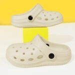 Boys' All-Season Soft Eva Clog Slippers - Slip- Arch & Breathable Round-Toe Design, Lightweight Indoor/ Shoes With Cushioned Insole, Multi-Color Options (, , White, Black, Navy, Brown) For Home, Play & Casual Attire - Ideal For Kids' Casual & Formal Events - Image 5