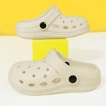Boys' All-Season Soft Eva Clog Slippers - Slip- Arch & Breathable Round-Toe Design, Lightweight Indoor/ Shoes With Cushioned Insole, Multi-Color Options (, , White, Black, Navy, Brown) For Home, Play & Casual Attire - Ideal For Kids' Casual & Formal Events - Image 10