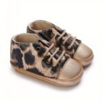 Casual Leopard Comfortable Sneakers For Baby Girls, Lightweight Non Slip Shoes For Indoor Outdoor Walking - Spring Fall - Image 5