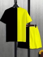 Large Size Men'S Casual T-Shirt And Shorts Set, Plus Size - Image 8