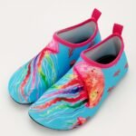 Toddler Girls Cute Colorful Fish Scale Print Breathable Casual Slip On Water Shoes, Outdoor Lightweight Quick Dry Non-Slip Beach Aqua Socks For Summer - Image 9