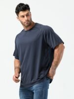 Plus Size Men'S Solid T-Shirt, Casual Comfy Crew Neck Short Sleeve Tee For Summer Outdoor, Men'S Clothing