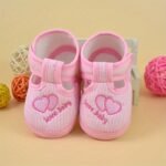 Cute Heart Comfortable Sneakers For Baby Girls, Lightweight Non Slip Shoes For Indoor Outdoor Walking, Spring And Autumn