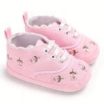 Cute Embroidered Flower Soft Bottom Shoes For Baby Girls, Lightweight Comfortable Walking Shoes For All Seasons - Image 6